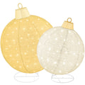 Merriva™ 2pc Lighted Pop-Up Christmas Ornaments Outdoor Holiday Decoration w/ 180 LED Lights - Red/Green