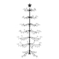  6ft Wrought Iron Ornament Display Christmas Tree w/ Easy Assembly, Stand - Black
