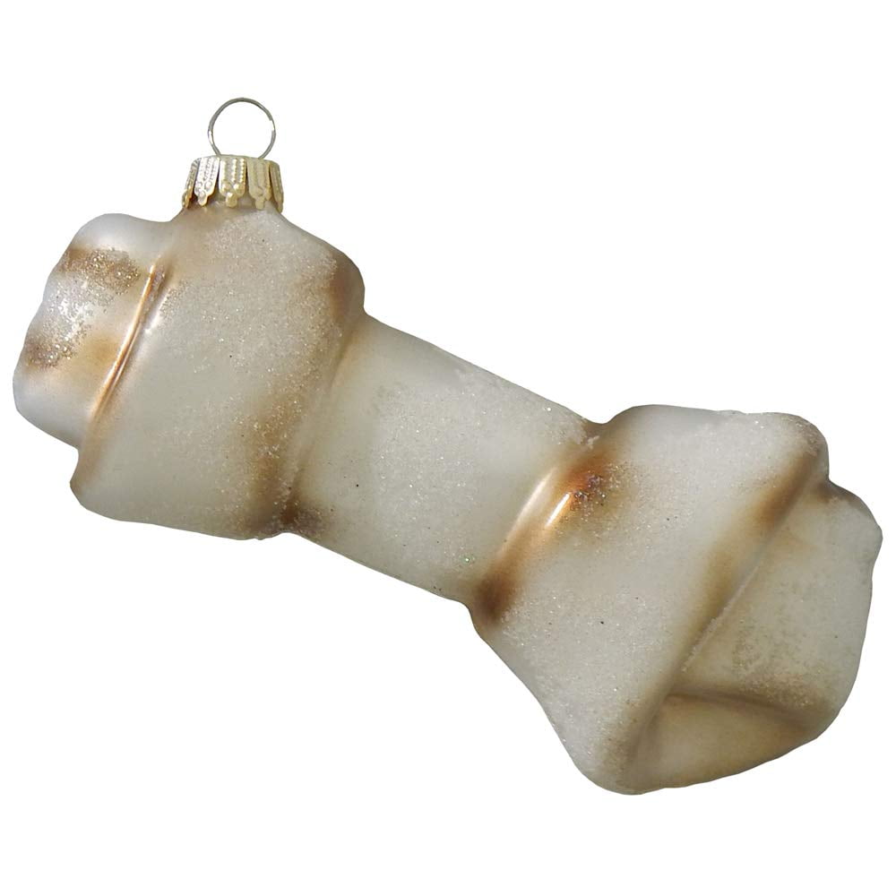 Christmas By Krebs Blown Glass Collectible Tree Ornaments (4 3/4" Rawhide Bone)