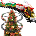 YCFUN Christmas Tree Train Set, Electric Hanging Train Toy with Light & Sound, Battery Operated Christmas Train Decoration