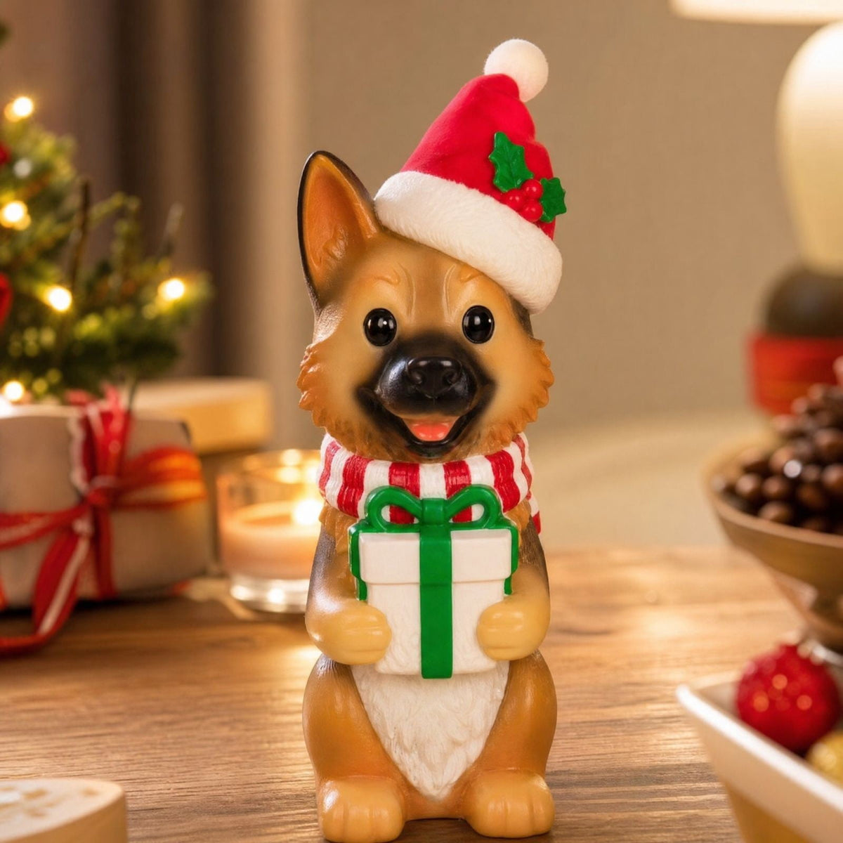 Merriva™ ! 8" Christmas Blow Molds Santa Candy Bowl, Christmas Decorations Indoor Outdoor