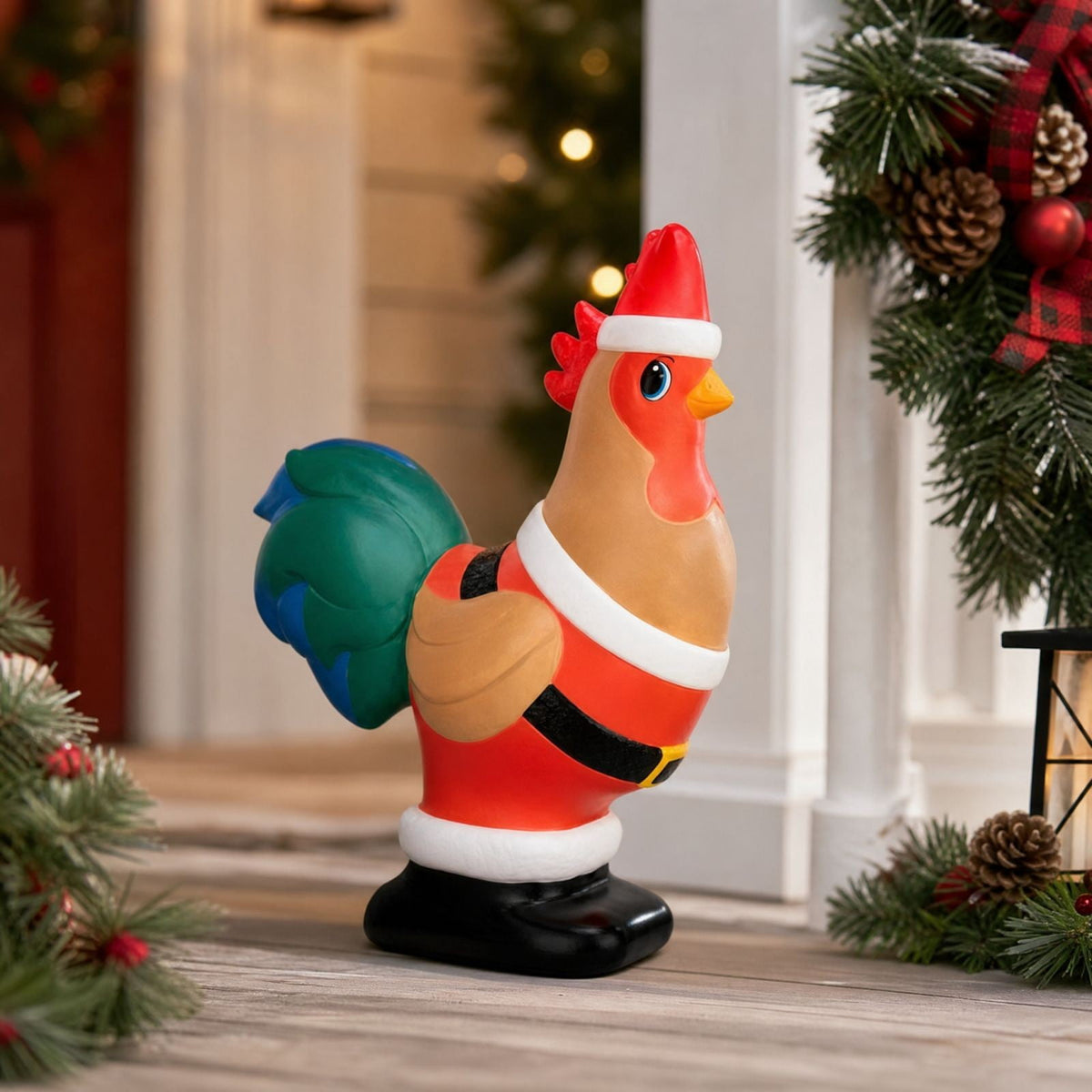 Merriva™ ! 8" Christmas Blow Molds Santa Candy Bowl, Christmas Decorations Indoor Outdoor