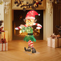 Merriva™ DEORAB Outdoor Christmas Lighted Snowman Decorations 2D 3-Piece Holiday Garden Lawn Yard Light-up Xmas Decor, 70LED Lights