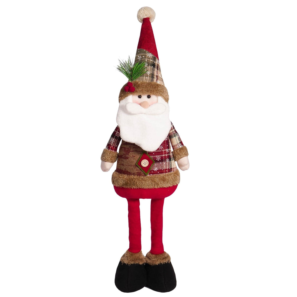 Extendable Santa Claus Doll, Christmas Decoration, Holiday Atmosphere Ornament, Christmas Scene Decor Prop