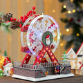 Fair Grand Ferris Wheel Musical Christmas Decoration, with LED Lights, Christmas Gifts Glowing Music Ferris Wheel, 15 Inch