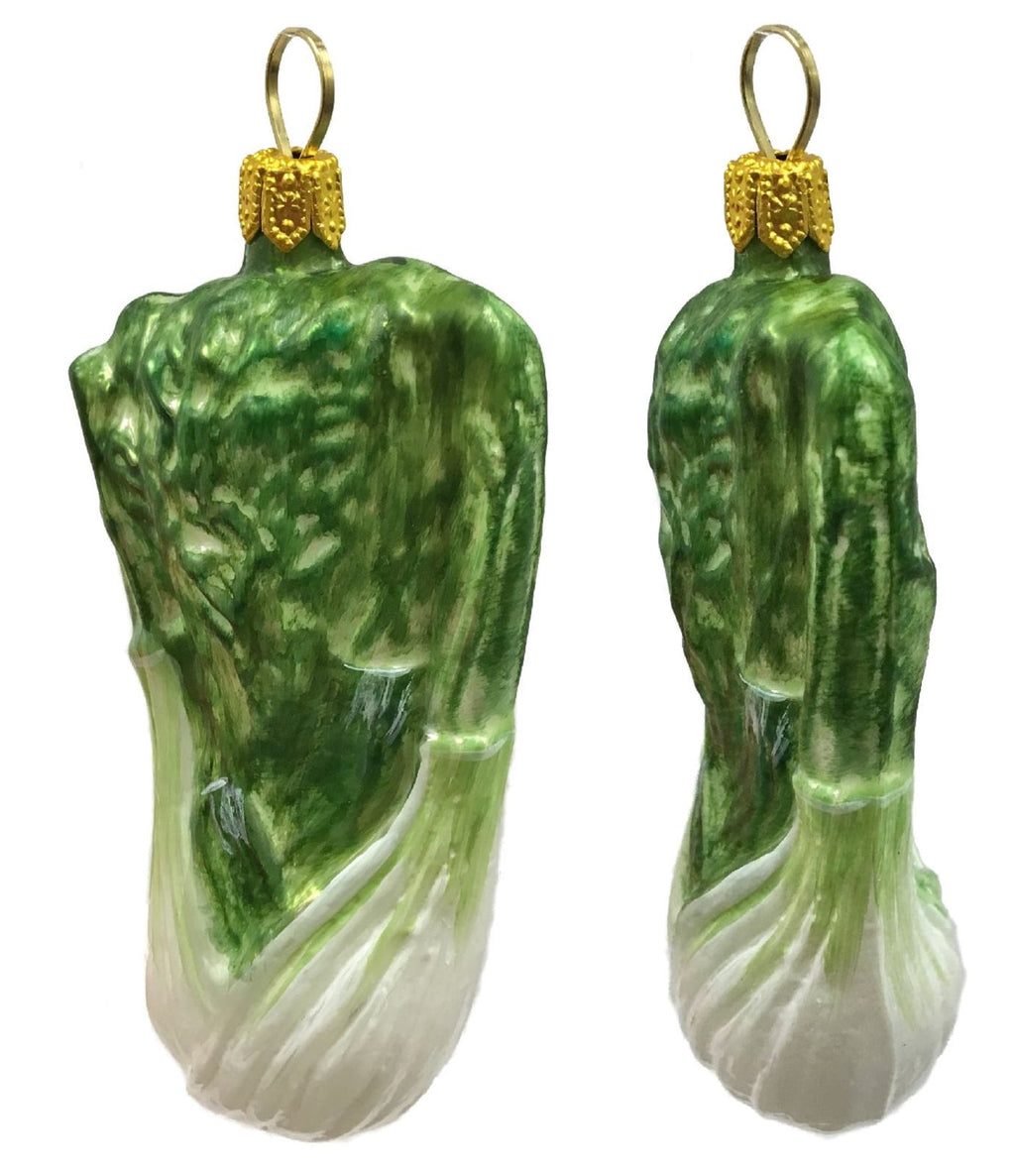 Fennel Polish Glass Christmas Ornament Food Herb Vegetable Decoration Set of 2
