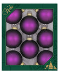 Christmas By Krebs Made in The USA Designer Seamless Glass Christmas Ball Ornaments, 2 5/8" (67mm), 8 Pieces