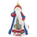 Glitterazzi Cuba Cuban Santa Polish Glass Christmas Tree Ornament Decoration New