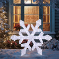 Ktaxon Christmas Snowflakes Lighted Outdoor Decoration Foldable Snow for Holiday Lawn Garden Party