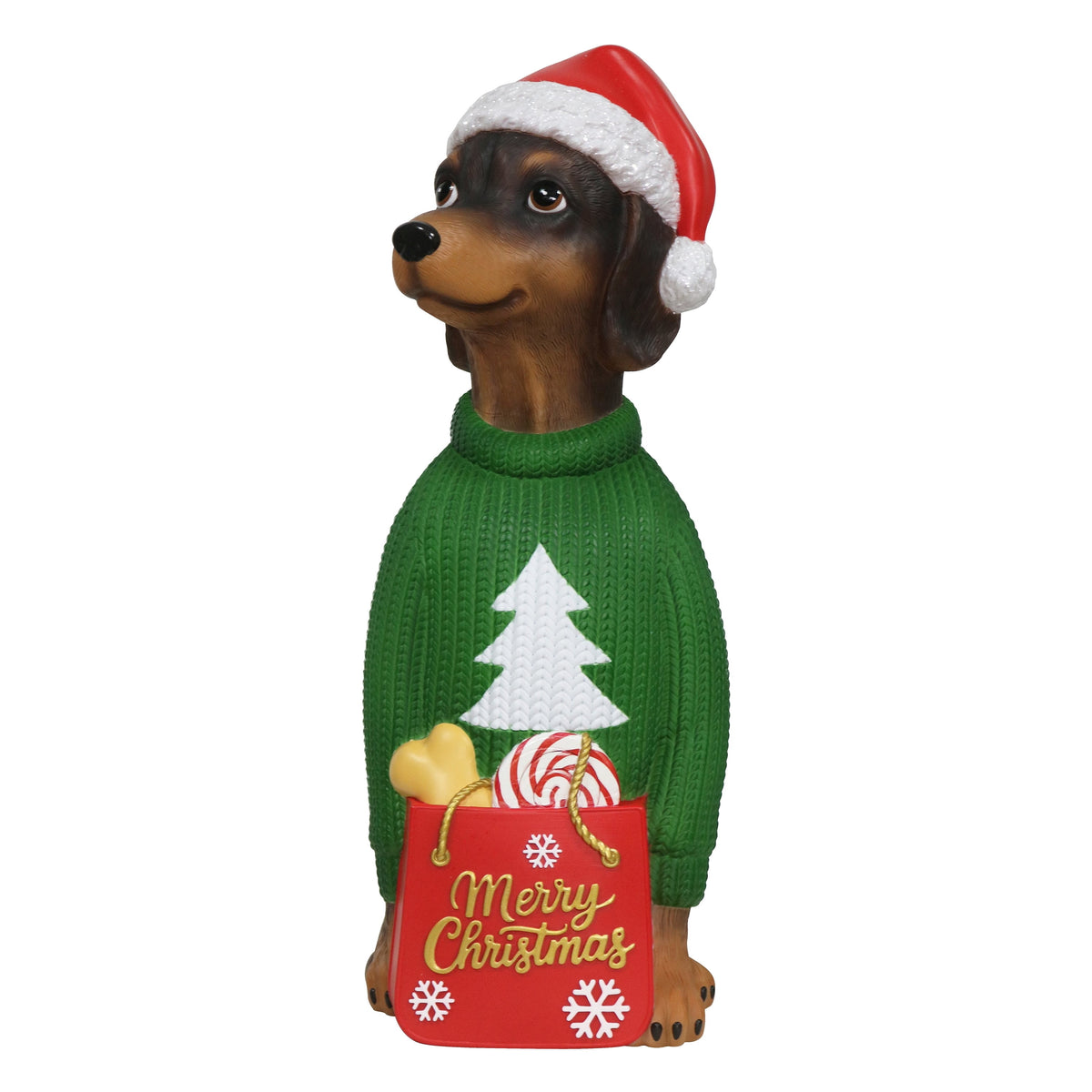 Lighted Blow Mold Dachshund Indoor/Outdoor Christmas Decoration, Multicolor, 24", by 