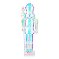 Light-Up Prismatic Nutcracker Indoor/Outdoor Christmas Decoration, Iridescent, 6ft