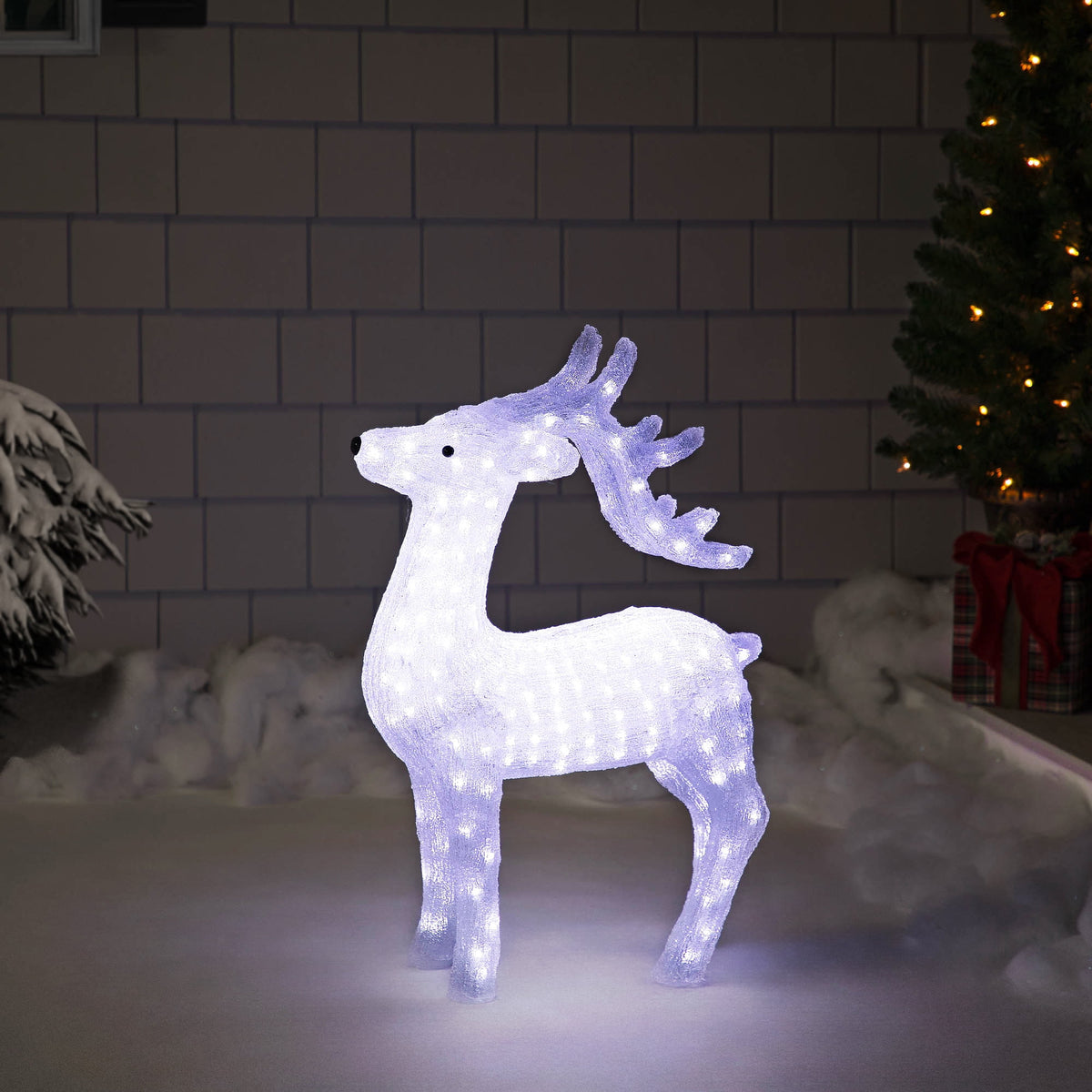 Northlight LED Lighted Commercial Grade Acrylic Reindeer Outdoor Christmas Decoration - 28"