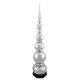 Northlight Shiny Ball Finial Tower Commercial Christmas Decoration - 4.5' - Silver