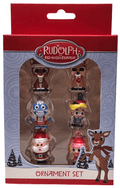 Rudolph the Red Nosed Reindeer Set of 6 Mini Christmas Tree Ornaments