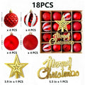 Sddec 18PCS Christmas Balls Ornaments, Shatterproof Plastic, Hanging Strings, for Xmas Tree Wedding Holiday Party Home Decor (Red & Gold)