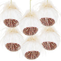 Set of 6 Christmas Ball Ornaments, Glass Decorative Hanging Ball Christmas Tree Ornaments for Holiday Party Decorations, D3.9"