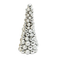 18 in. Silver Holiday Ornament Cone Tree Christmas Dcor