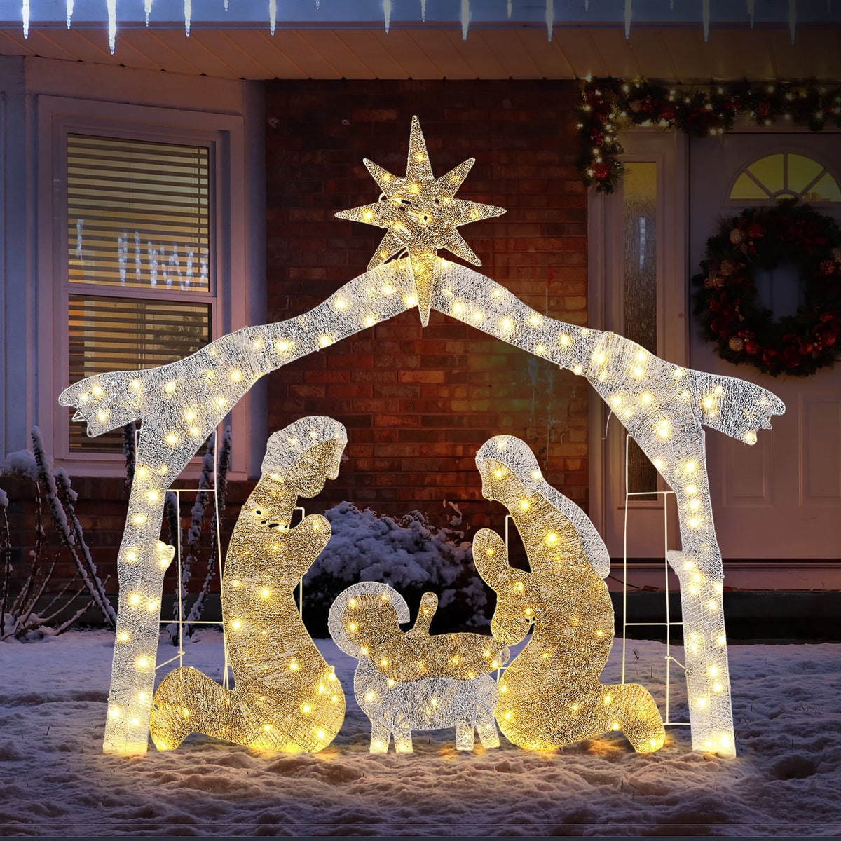 Merriva™ 6ft Light-Up Nativity Scene Christmas Decoration Nativity Christmas Outdoor Decor