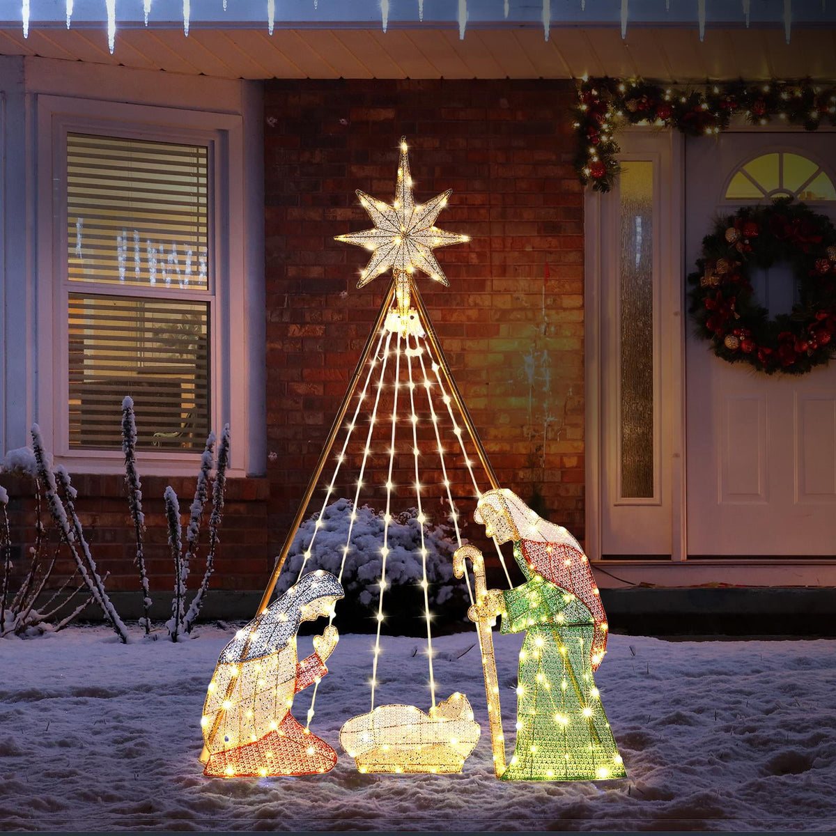 Merriva™ 6ft Light-Up Nativity Scene Christmas Decoration Nativity Christmas Outdoor Decor