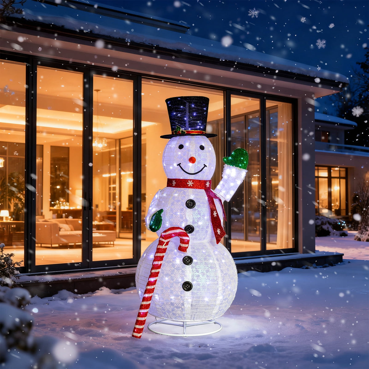 Merriva™ 6ft Lighted Pop-Up Snowman, Christmas Outdoor Decor Holiday Decoration w/ 120 LED Lights