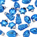 Merriva™ Uxcell 1-1.5 inch Glass Christmas Ornaments Christmas Tree Decorations for Parties 25 Pcs Brown Blue