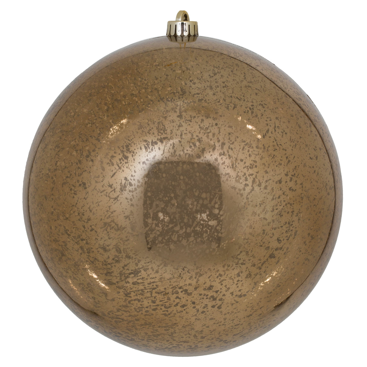 Merriva™ 8" Christmas Ornament Ball, Gold Shiny Mercury Finish, Shatterproof Plastic