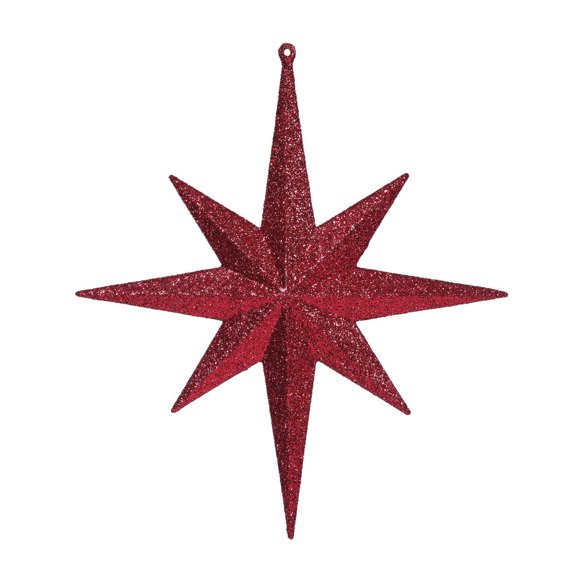 Merriva™ 8" White Iridescent Glitter Bethlehem Star Christmas Ornament, 4 per Box