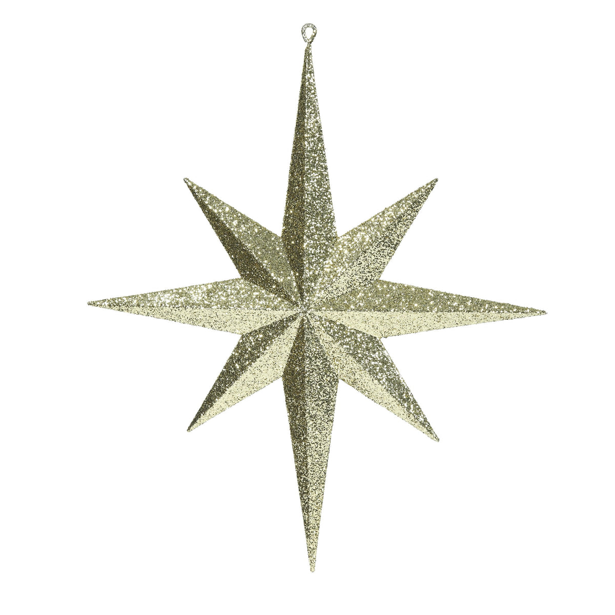 Merriva™ 8" White Iridescent Glitter Bethlehem Star Christmas Ornament, 4 per Box