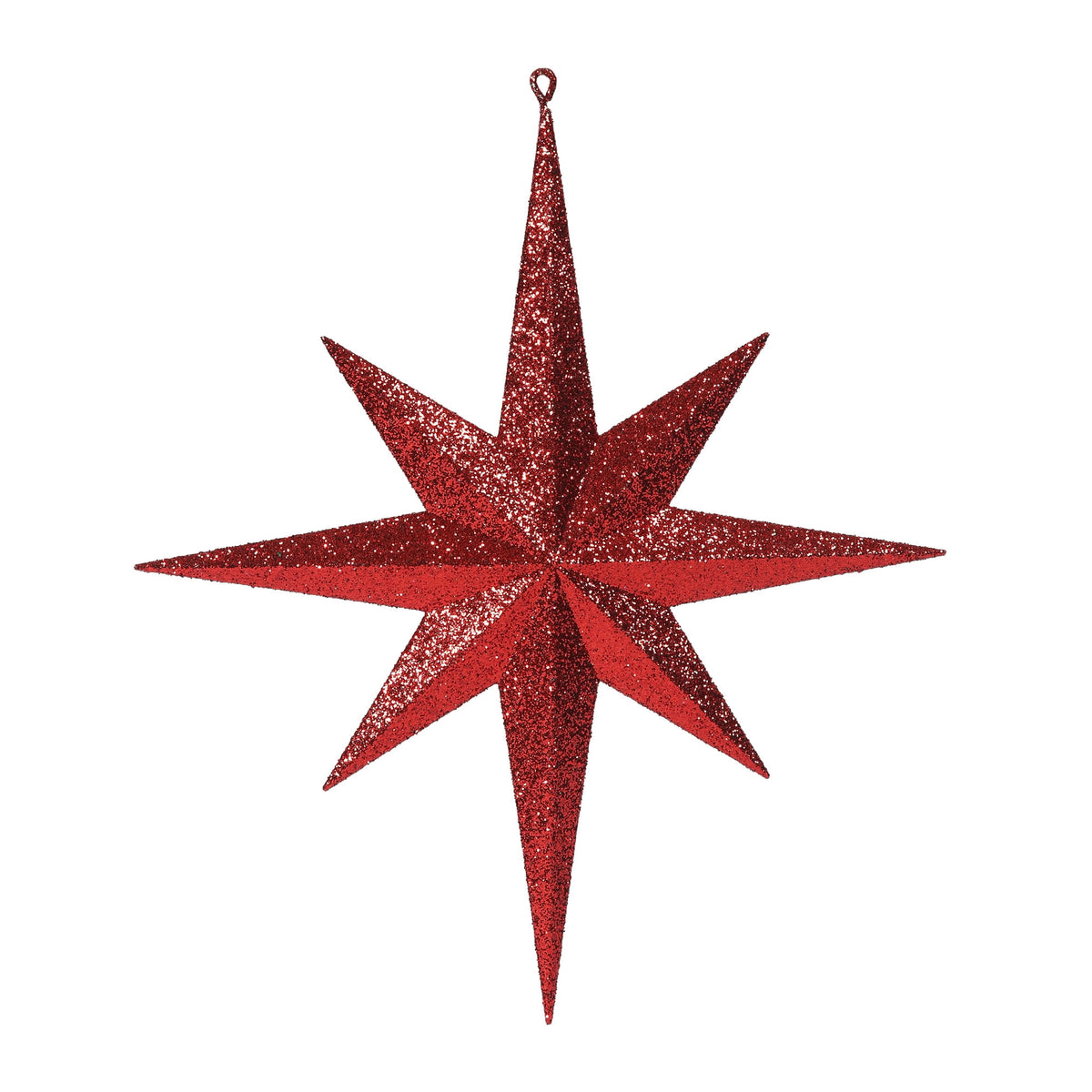 Merriva™ 8" White Iridescent Glitter Bethlehem Star Christmas Ornament, 4 per Box