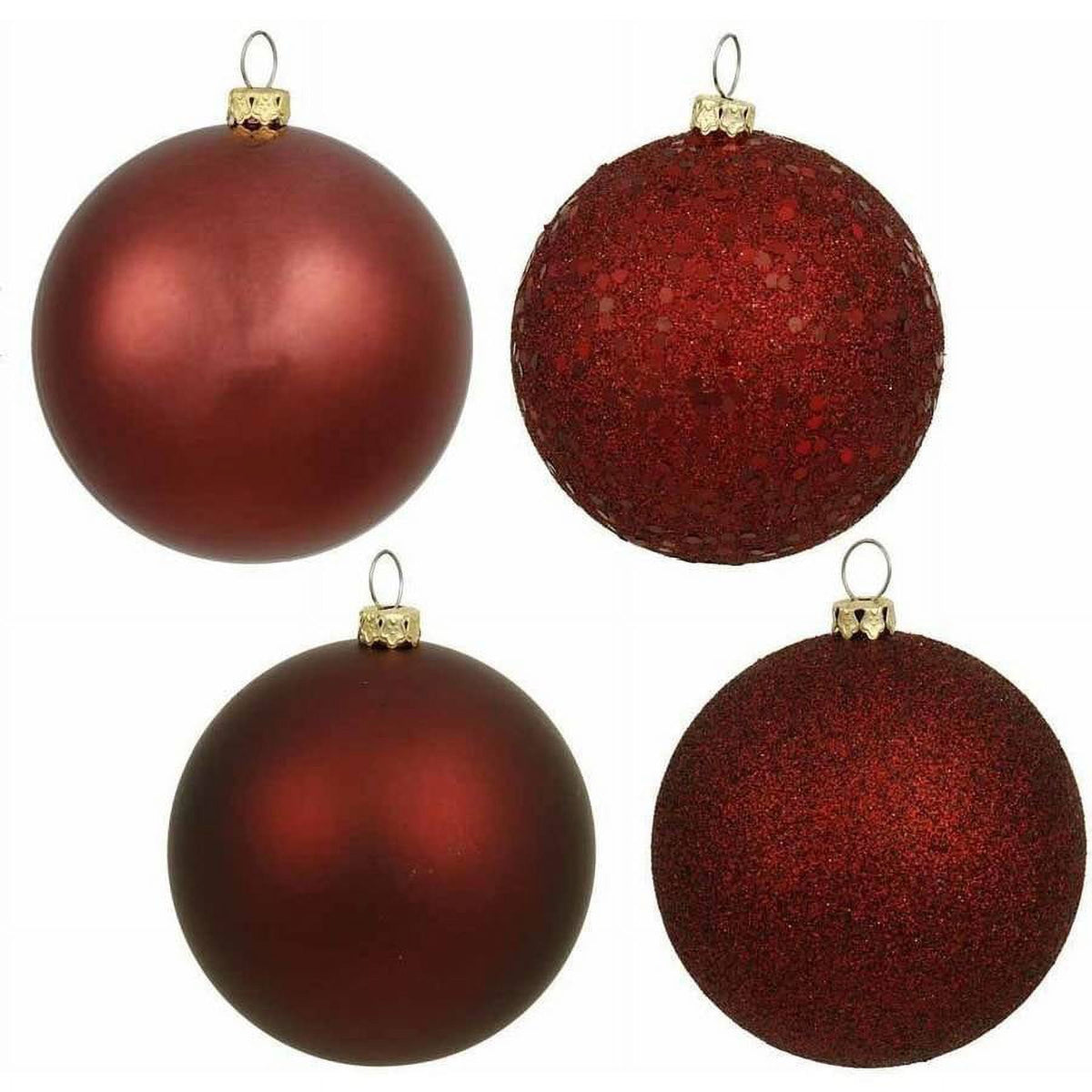 Merriva™ 2.4" Champagne 4-Finish Ball Ornament Assortment, 60 per Box