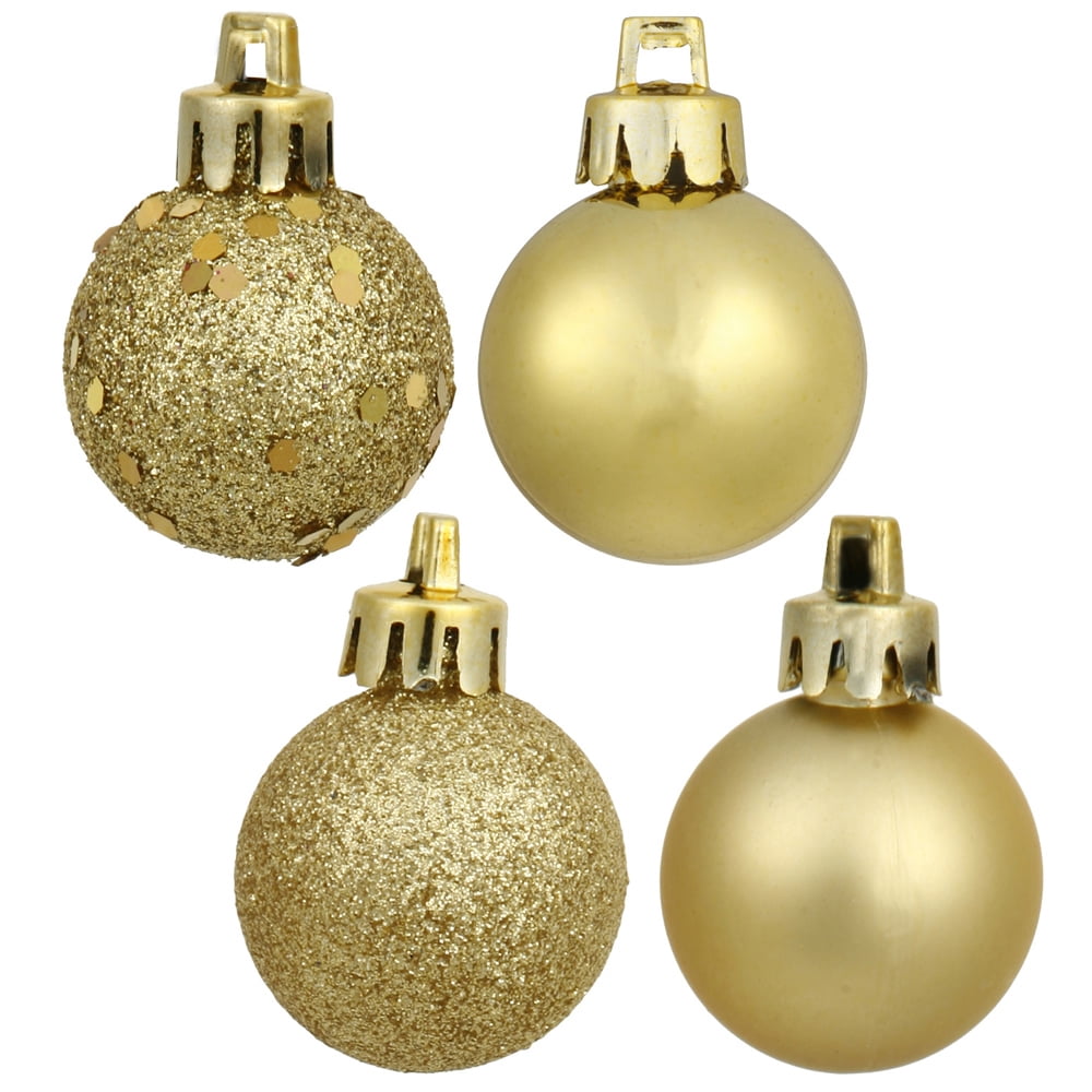 Merriva™ 2.4" Champagne 4-Finish Ball Ornament Assortment, 60 per Box