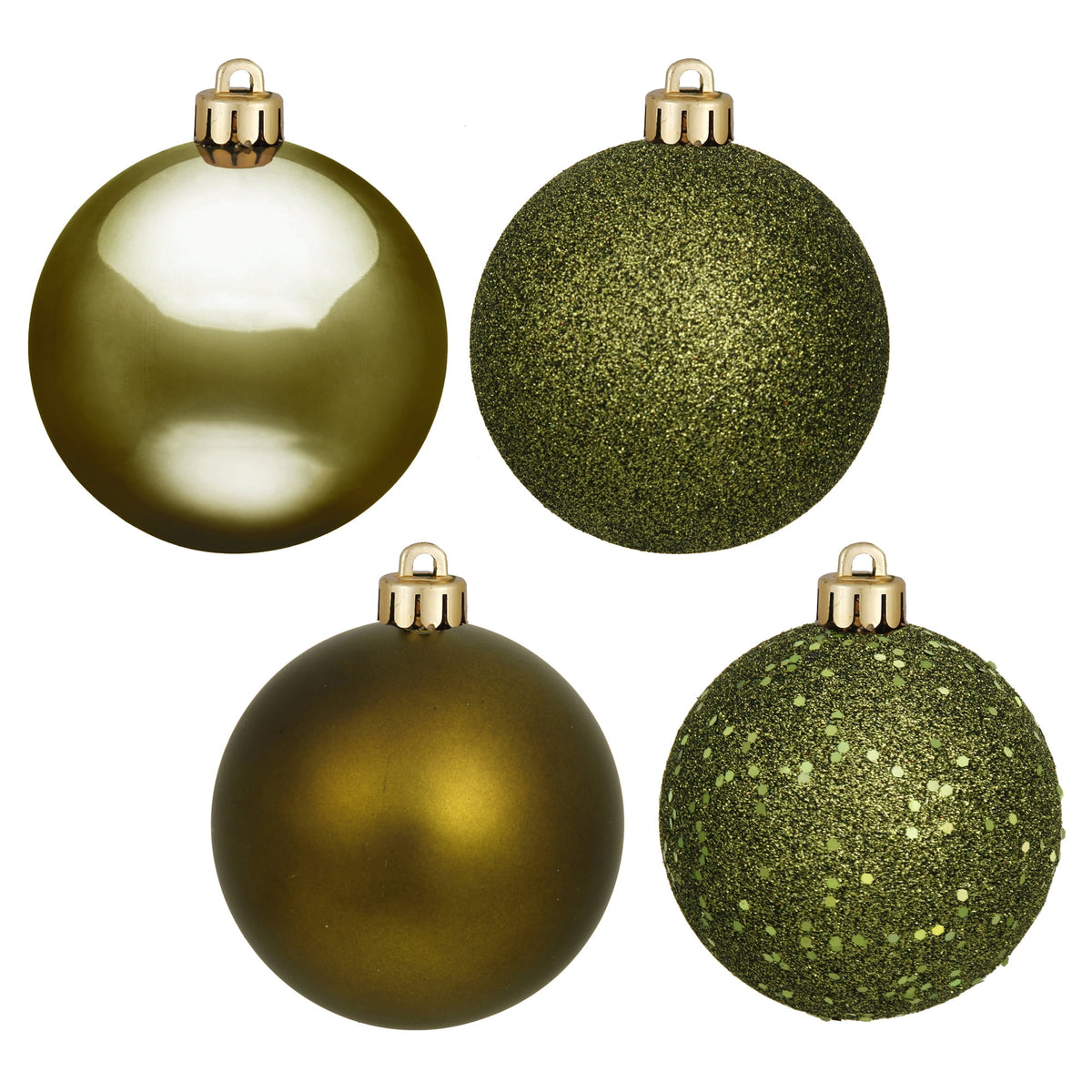 Merriva™ 2.4" Champagne 4-Finish Ball Ornament Assortment, 60 per Box