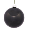 Vickerman 2.75" Christmas Ornament Ball, Black Shiny Finish, Shatterproof Plastic, UV Resistant, Holiday Christmas Tree Decoration, 12 Pack
