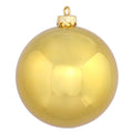 Vickerman 2.75" Christmas Ornament Ball, Gold Shiny Finish, Shatterproof Plastic, UV Resistant, Holiday Christmas Tree Decoration, 12 Pack