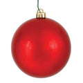 Vickerman 2.75" Christmas Ornament Ball, Red Shiny Finish, Shatterproof Plastic, UV Resistant, Holiday Christmas Tree Decoration, 12 Pack