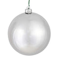 Vickerman 2.75" Christmas Ornament Ball, Silver Shiny Finish, Shatterproof Plastic, UV Resistant, Holiday Christmas Tree Decoration, 12 Pack