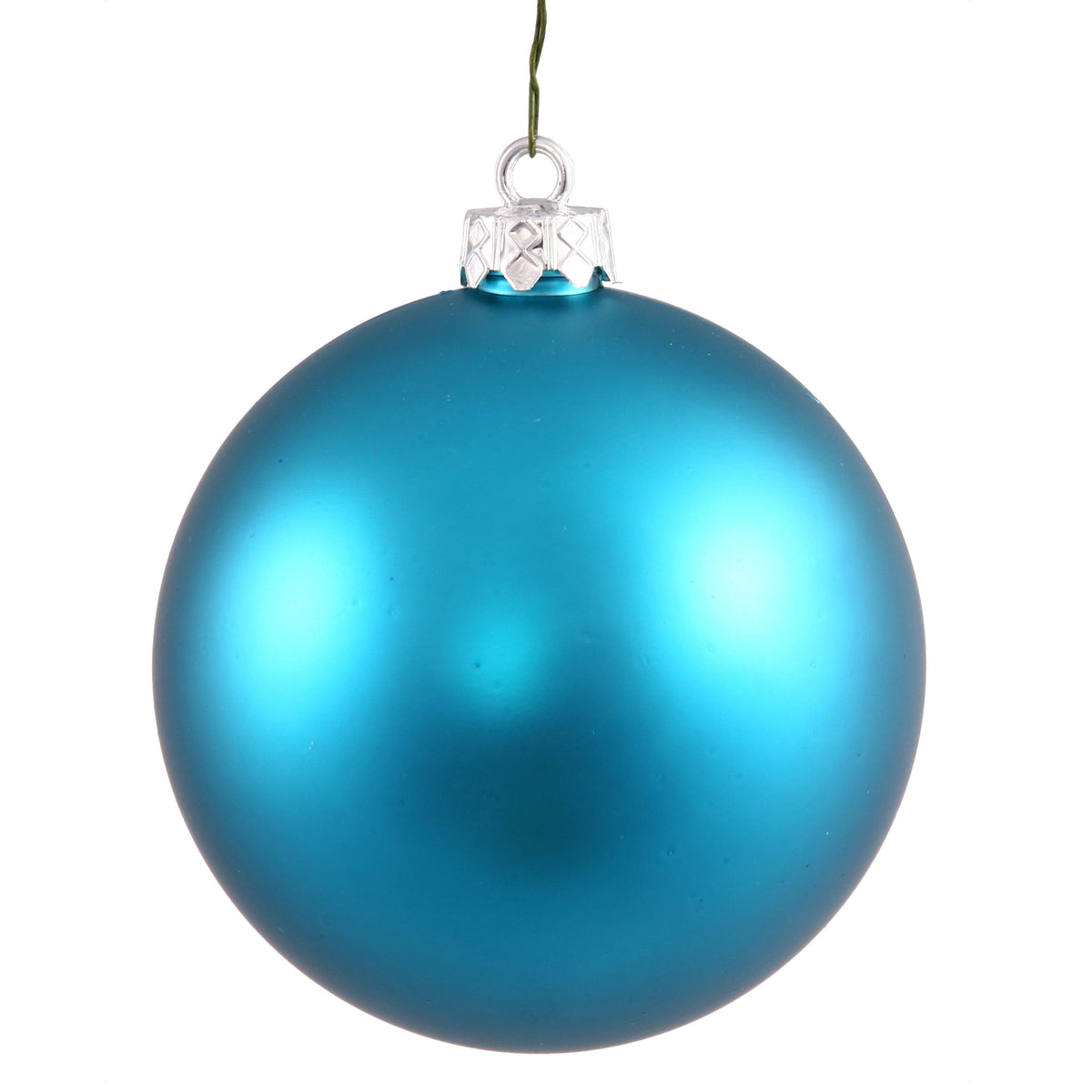 Vickerman 2.75" Christmas Ornament Ball, Turquoise Matte Finish, Shatterproof Plastic, UV Resistant, Holiday Christmas Tree Decoration, 12 Pack