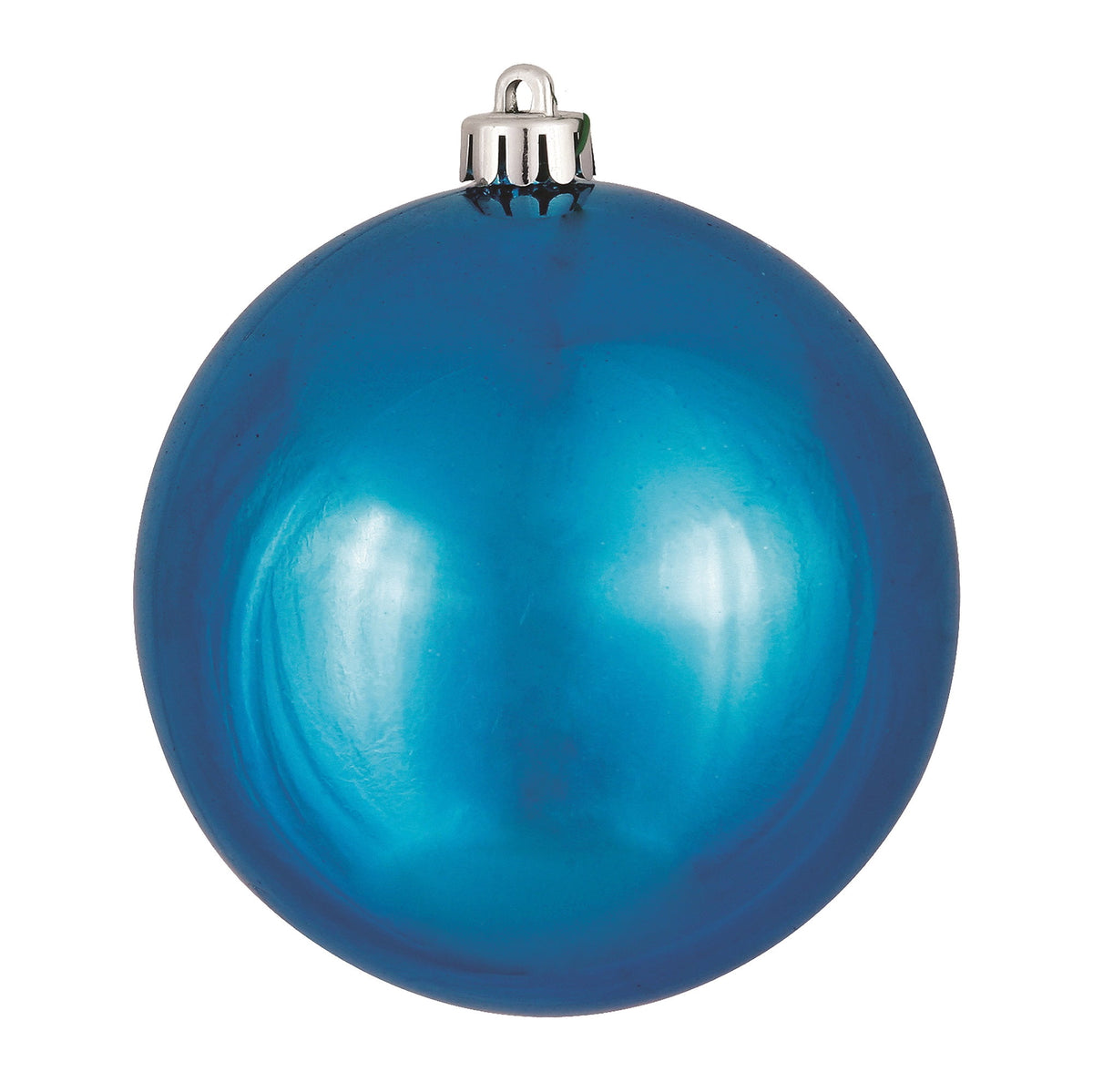 Vickerman 2.75" Christmas Ornament Ball, Turquoise Shiny Finish, Shatterproof Plastic, UV Resistant, Holiday Christmas Tree Decoration, 12 Pack