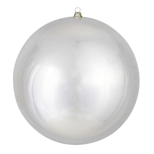 Vickerman 20" Giant Shiny Silver Ball Christmas Ornament, UV Resistant