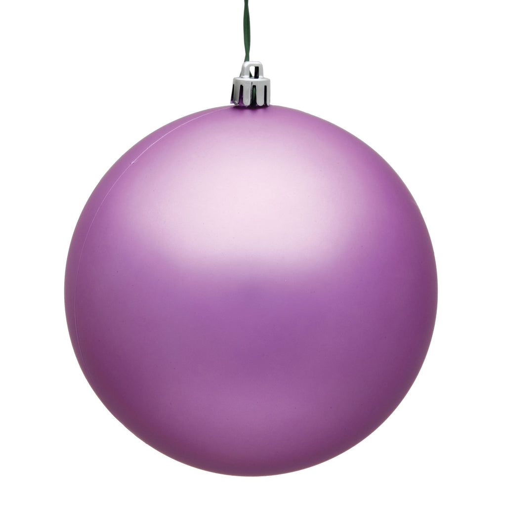 Vickerman 3" Orchid Matte UV Treated Ball Christmas Ornament with Drilled and Wired Cap, 12 per Bag