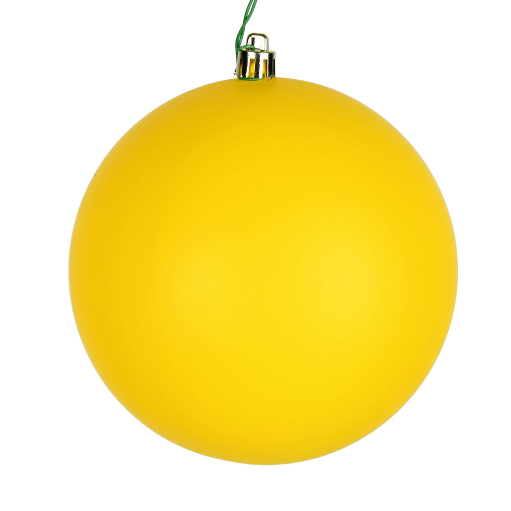 Vickerman 3" Yellow Matte Ball Ornament, 12 per Bag