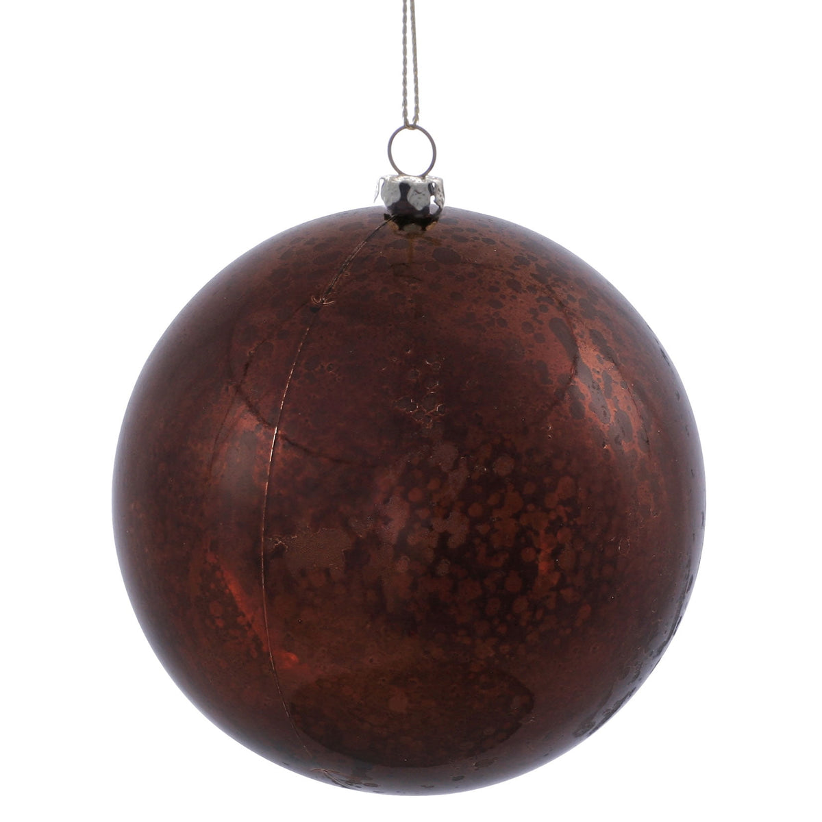 Merriva™ 8" Christmas Ornament Ball, Gold Shiny Mercury Finish, Shatterproof Plastic