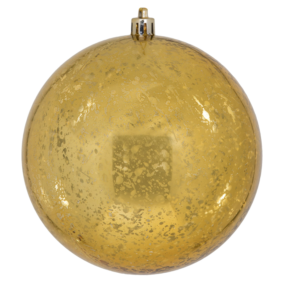 Merriva™ 8" Christmas Ornament Ball, Gold Shiny Mercury Finish, Shatterproof Plastic