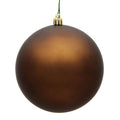 Vickerman 4" Mocha Matte Ball Ornament, 6 per Bag