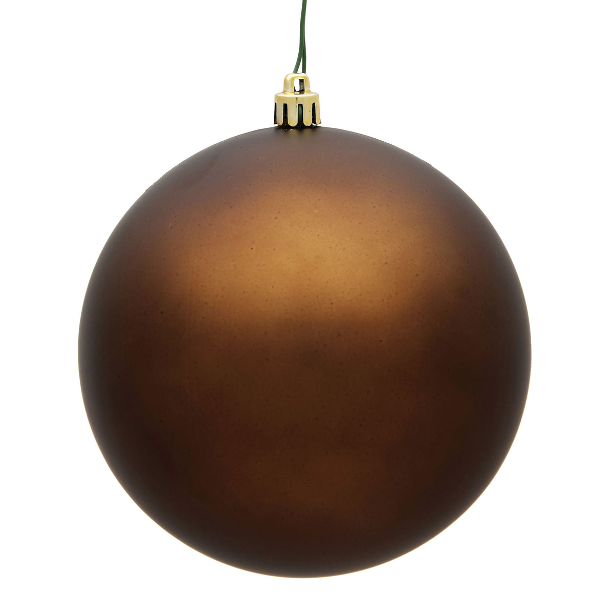 Vickerman 4" Mocha Matte Ball Ornament, 6 per Bag