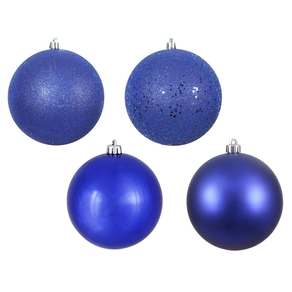 Merriva™ 6" Silver 4-Finish Ball Ornament Assortment, 4 per Box