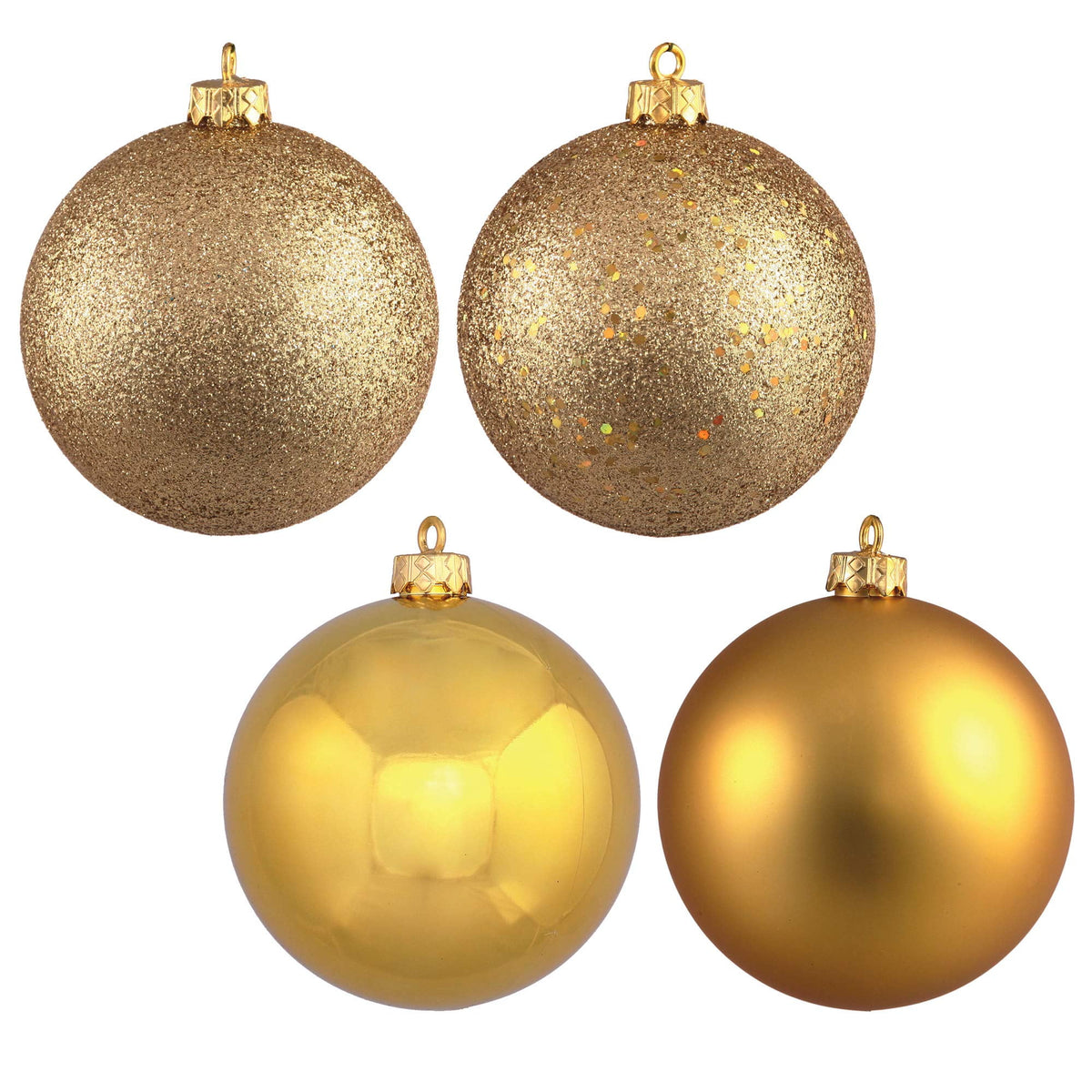Merriva™ 6" Silver 4-Finish Ball Ornament Assortment, 4 per Box