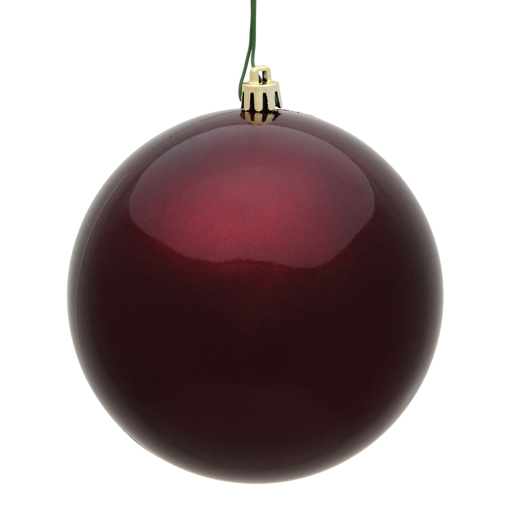 Vickerman 8" Burgundy Candy Ball Ornament