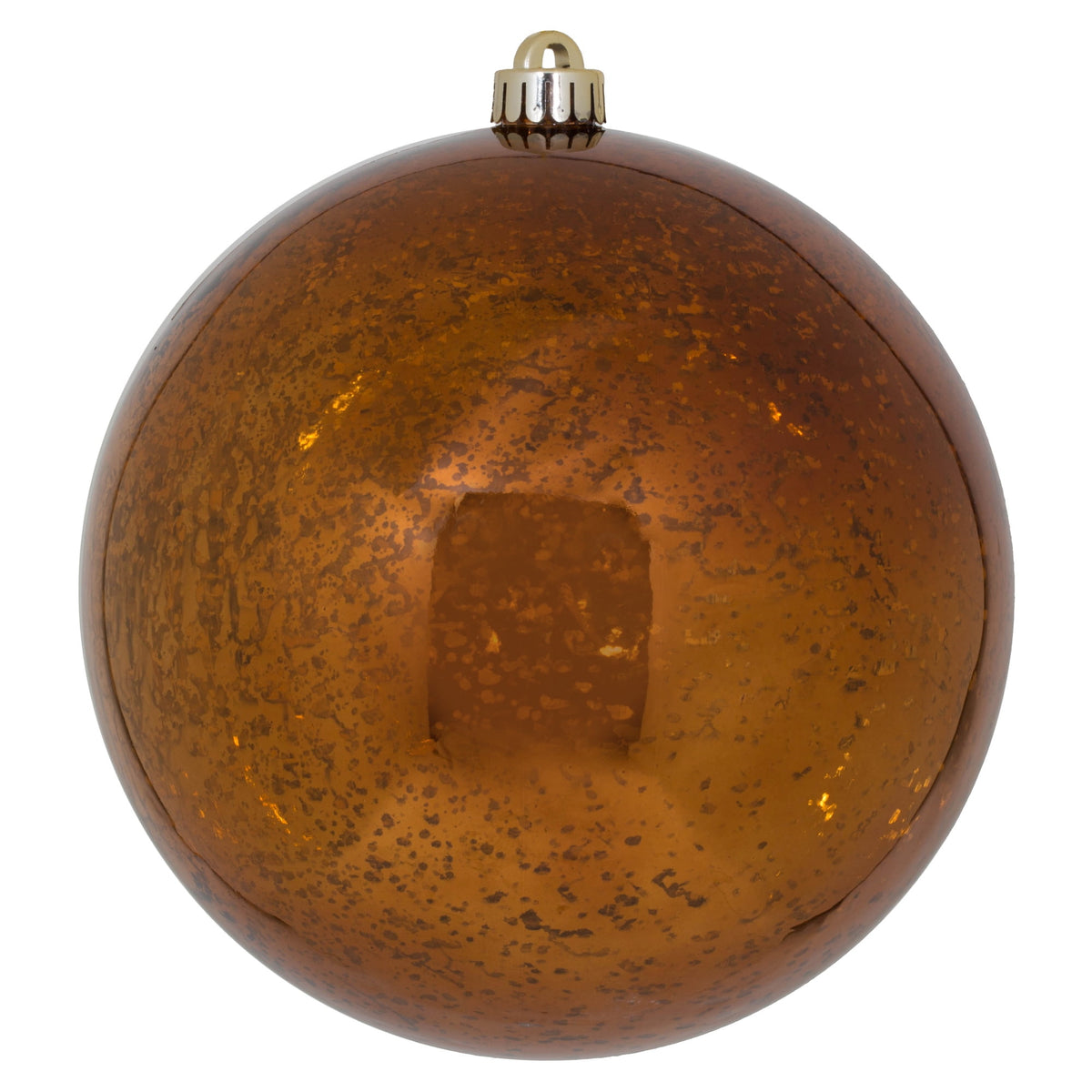 Merriva™ 8" Christmas Ornament Ball, Gold Shiny Mercury Finish, Shatterproof Plastic