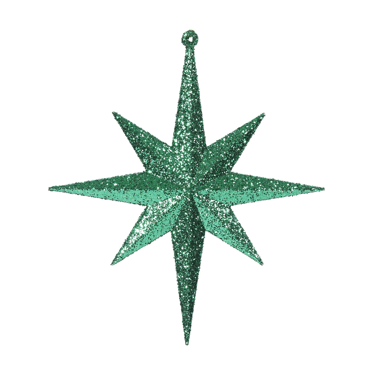 Merriva™ 8" White Iridescent Glitter Bethlehem Star Christmas Ornament, 4 per Box
